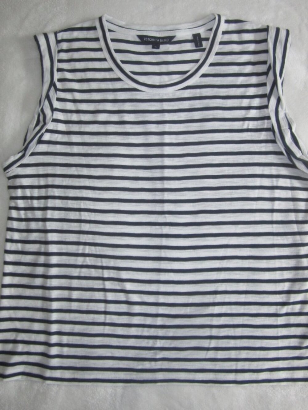 VERONICA BEARD DREE Muscle Tee Shirt Pima Cotton Striped Women's XL